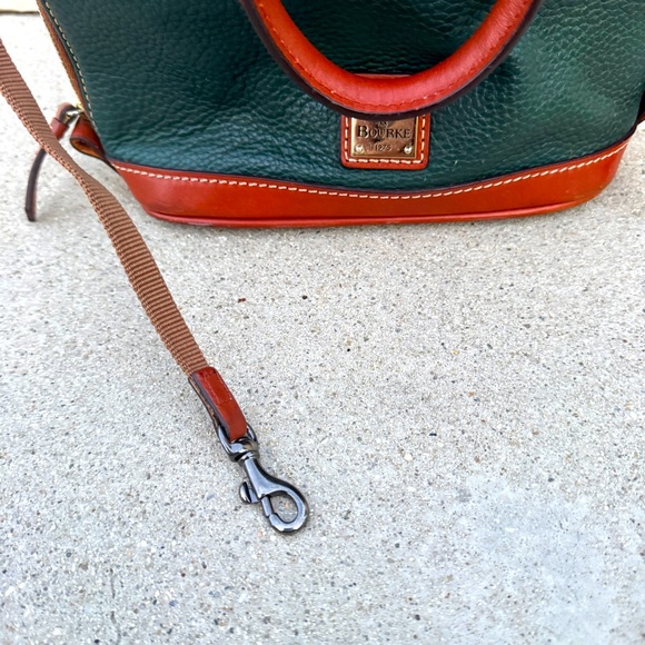 DOONEY & BURKE kirby BITSY satchel Handbag purse shoulder strap crossbody green - Picture 14 of 14